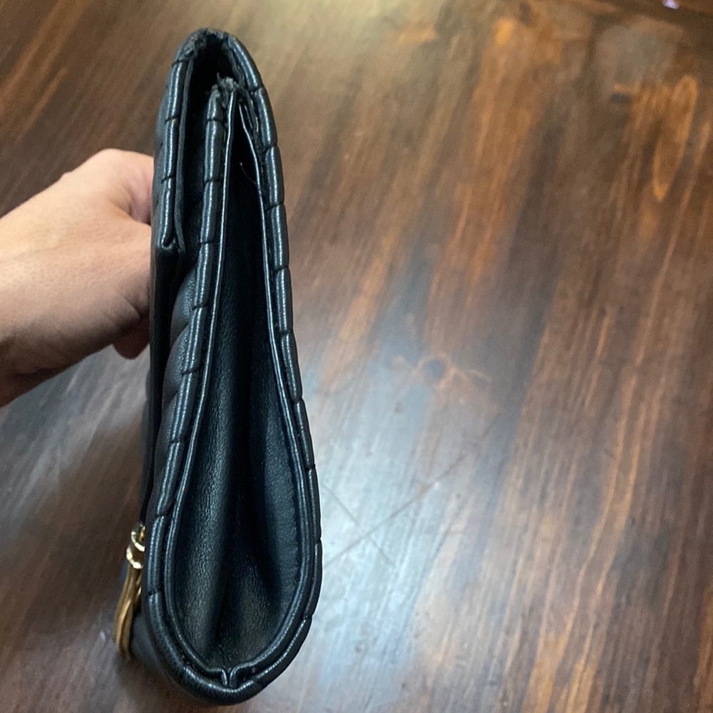 Lulus faux leather black clutch with tassel - Picture 8 of 10
